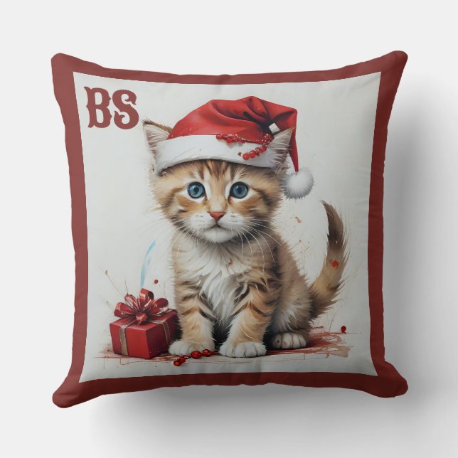 Cojín Decorativo Gatos festivos con disfraces de Navidades - Vibes  (Reverso )