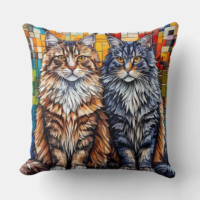 Cojín Decorativo Gatos Maine Coon (Anverso)