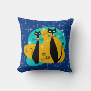 Cojín Decorativo Gatos modernos de mediados del siglo XX