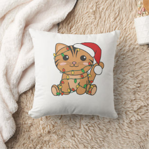 Cojín Decorativo Gatos Navidades Animales de Invierno Gatos