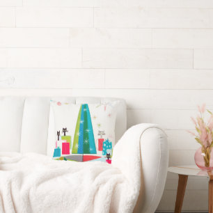 Cojín Decorativo gatos navideños retro