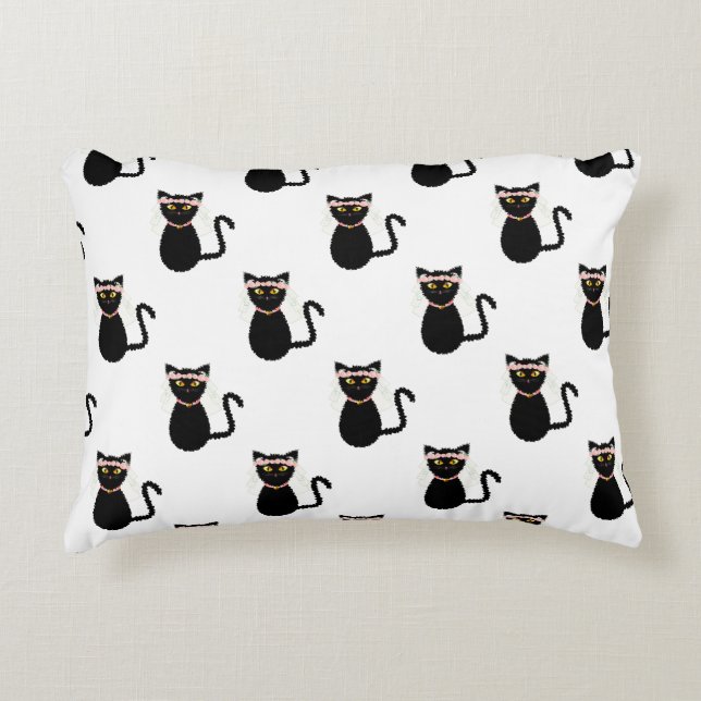Cojín Decorativo Gatos negros (Anverso)