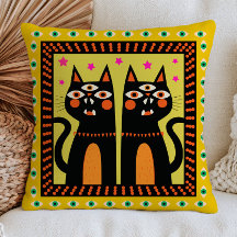 Gatos negros de tres ojos ojos malvados funky maxi