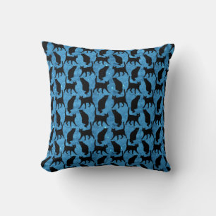 Cojín Decorativo Gatos Negros Feliz Halloween Amante Gatitos Espaci