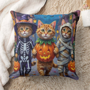 Cojín Decorativo Gatos Persas Trick-or-Treating  Disfraces de Hallo