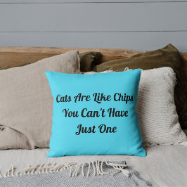 Cojín Decorativo Gatos Personalizados Gracioso Genial Cita Moderna