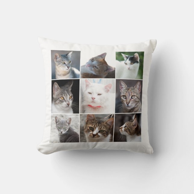 Cojín Decorativo Gatos - plantilla (Anverso)