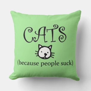 Cojín Decorativo Gatos porque la gente maldice