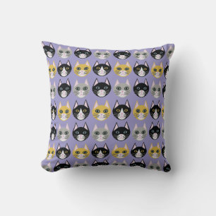 Cojín Decorativo Gatos púrpura