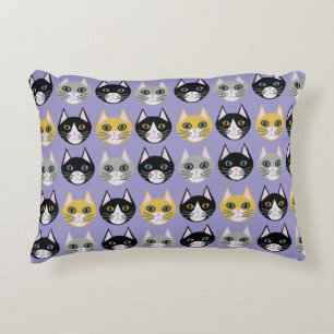 Cojín Decorativo Gatos púrpura