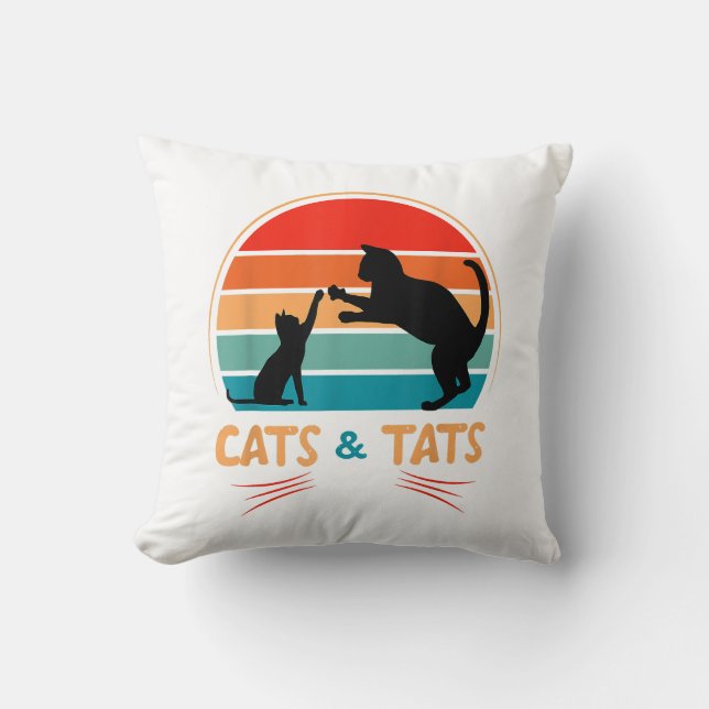 Cojín Decorativo Gatos & Tats - Gato  (Anverso)
