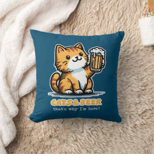 Cojín Decorativo Gatos y cerveza 2