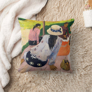 Cojín Decorativo Gauguin La Siesta Póster de Arte Vintage Tahitiano