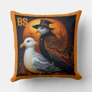 Cojín Decorativo Gaviota de Halloween linda y espeluznante disfraza