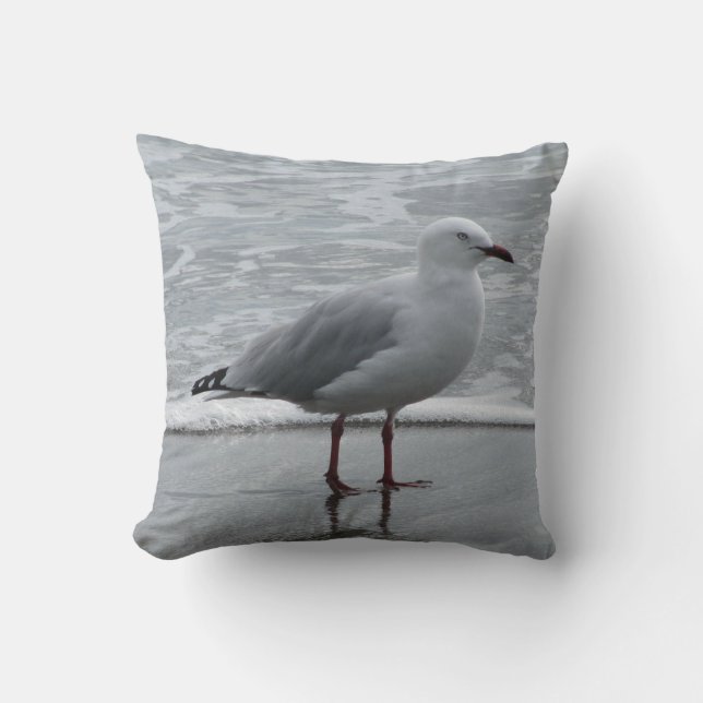 Cojín Decorativo Gaviota en el borde de las aguas (Anverso)