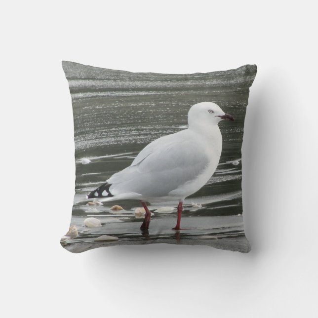 Cojín Decorativo Gaviota en el mar (Anverso)