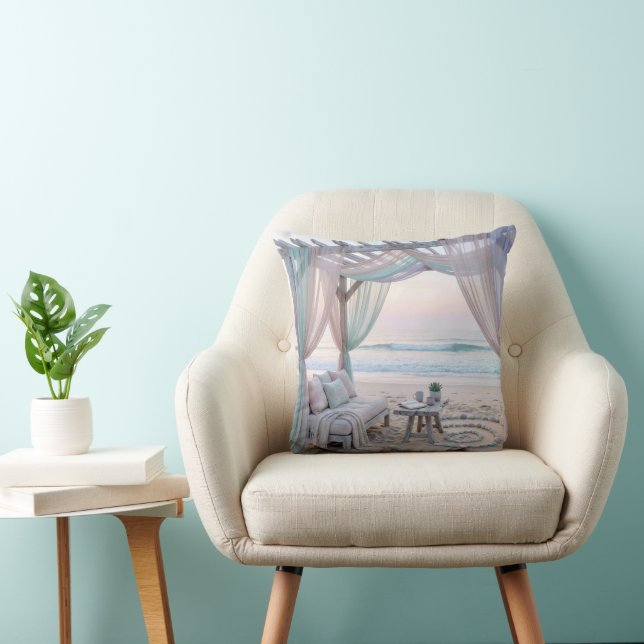 Cojín Decorativo Gazebo junto al mar con sofá (Silla)