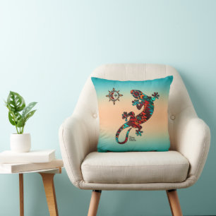 Cojín decorativo Gecko Lizard Y Sun