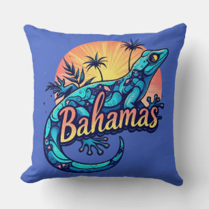 Cojín Decorativo Geco de las Bahamas del Caribe