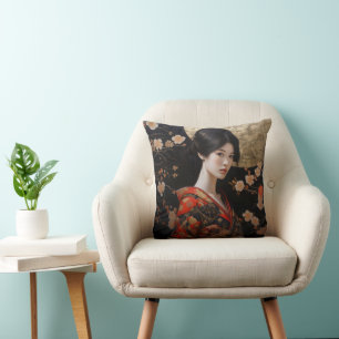 Cojín Decorativo Geisha Beautiful Woman