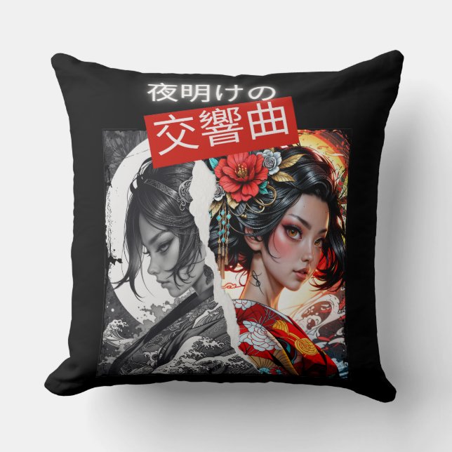 Cojín Decorativo Geisha Duality (Anverso)