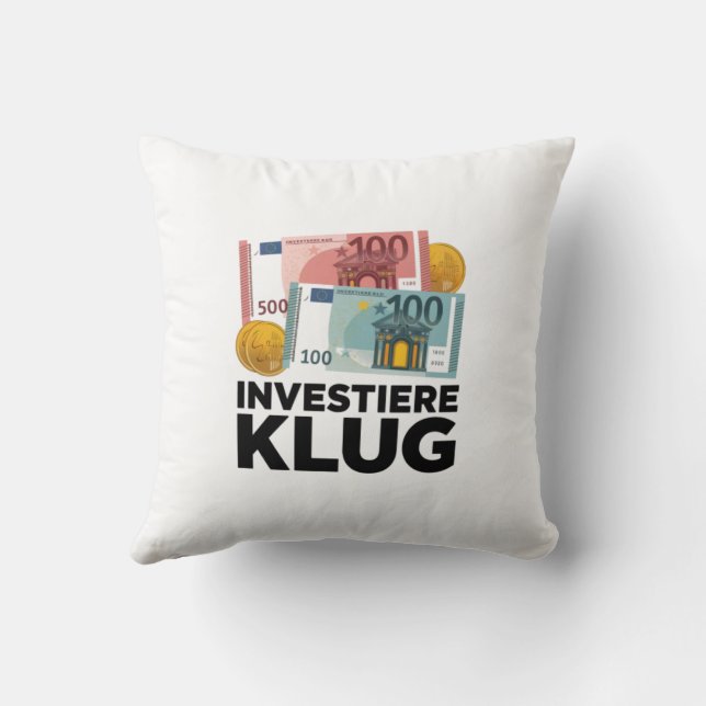 Cojín Decorativo Geldkissen – Auffälliges Design mit Euro-Motiven (Reverso)