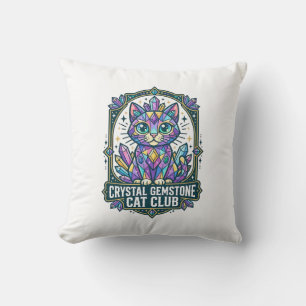 Cojín Decorativo Gema Cristalina Gato Regalo para Mamá Gato - Crist