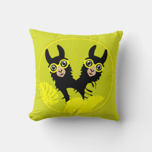 Cojín Decorativo Gemelos de llama de la Alpaca