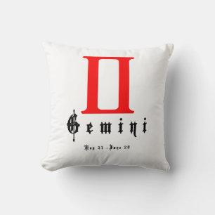 Cojín Decorativo Gemini, Horoscopio, zodiaco, astrología