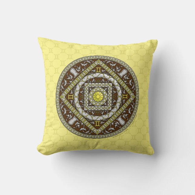 Cojín Decorativo Gemini Mandala Pillow (Anverso)