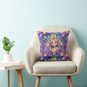 Cojín Decorativo Gemini Zodiac Anime Girl Aesthetic Kawaii