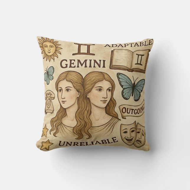 Cojín Decorativo Géminis (Anverso)