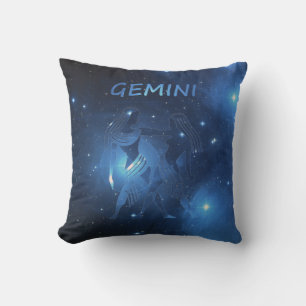 Cojín Decorativo Géminis de la muestra del zodiaco