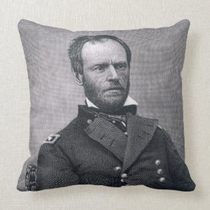 Cojín Decorativo General Guillermo TECUMSEH Sherman, grabado
