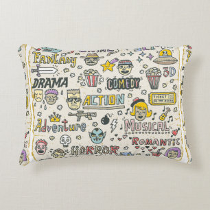 Cojín Decorativo Géneros de películas. Programas de TV, serie diver
