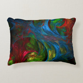 Cojín Decorativo Génesis Azul Resumen Arte Acento Pillow
