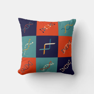 Cojín Decorativo genética del ADN retro conjunto de patrones de bio