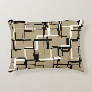 Cojín Decorativo Genial beige negro blanco Patrón