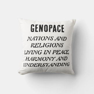 Cojín Decorativo GENOPACE Naciones y religiones viviendo en paz.