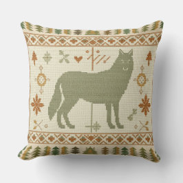 Cojín Decorativo Gente de Lobo del Bosque
