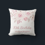 Cojín Decorativo Gentle Rubor Pink Floral 70th Birthday Party Gift<br><div class="desc">Caballero Cojín decorativo de regalo de la fiesta de cumpleaños 70 de la floral rosa de Rubor Ver colección de coincidencias en la tienda de nichos y nidos</div>