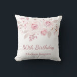Cojín Decorativo Gentle Rubor Pink Floral 80th Birthday Party Gift<br><div class="desc">Caballero Cojín decorativo de regalo de la fiesta de cumpleaños 80 de la floral rosa de Rubor Ver colección de coincidencias en la tienda de nichos y nidos</div>