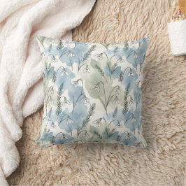 Cojín Decorativo Gentle Snowdrop Cottagecore Pastel Floral Design