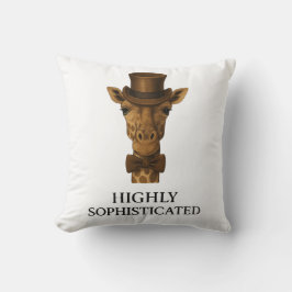 Cojín Decorativo Gentleman Giraffe - El altamente sofisticado