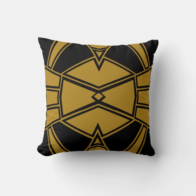 Cojín Decorativo Geo #715 Oro (Anverso)