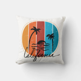 Cojín Decorativo Geometría de california Vintage retro puesta de so