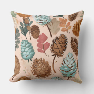 Cojín Decorativo "Geometría de la Naturaleza: Elegancia Pinecone"