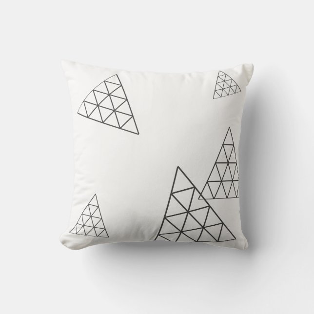 Cojín Decorativo Geometría de triángulo de pirámide con estilo (Anverso)