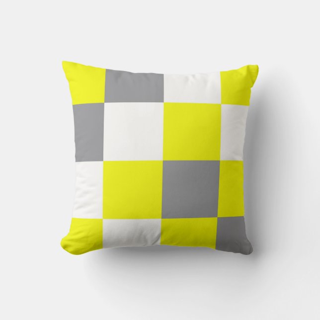 Cojín Decorativo Geometría divertida Resumen Arte Blanco Gris Amari (Anverso)