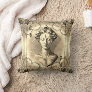 Cojín Decorativo Geometría sagrada del arte femenino divino